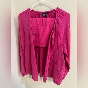 Pink GAP Linen Matching Set (Top & Shorts)